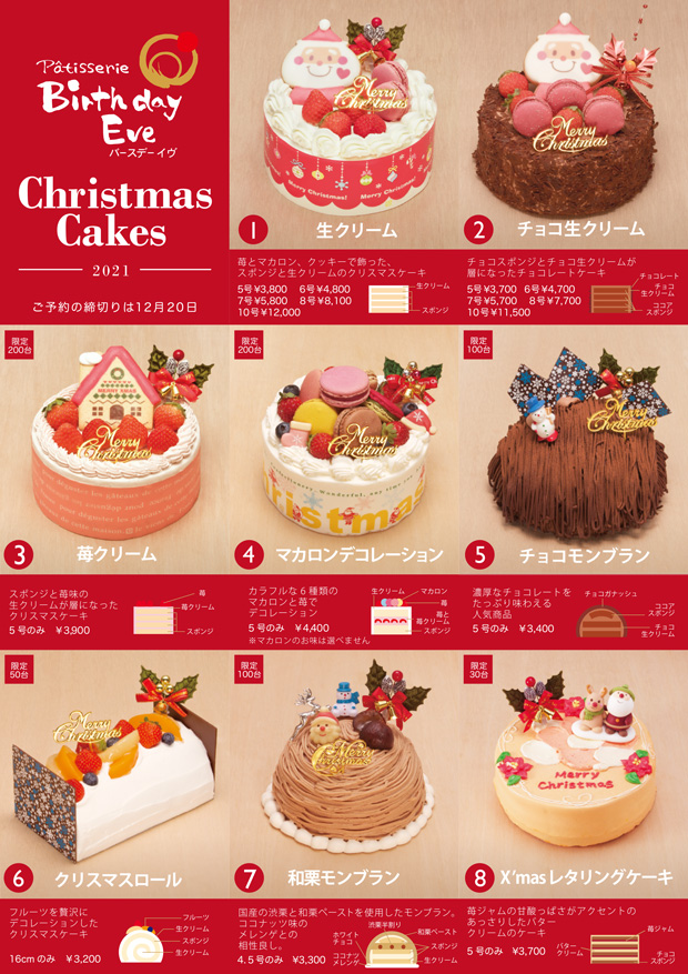 2021年クリスマスケーキ
